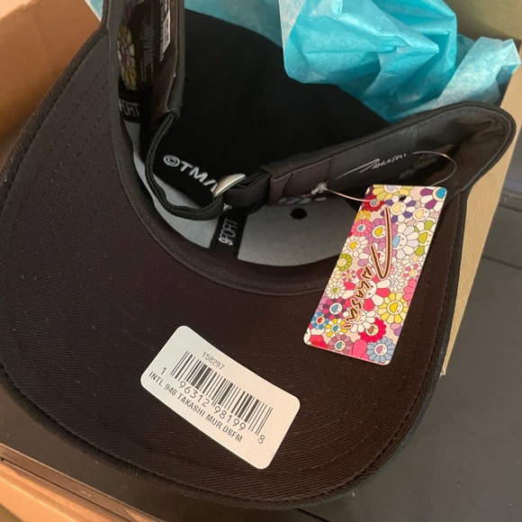 New Era x Takashi Murakami Flower Allover Cloth Strap 9Forty Hat Black - Picture 7 of 9
